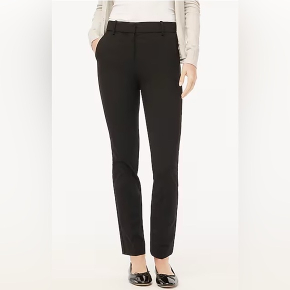 J Crew Factory Petite slim-fit full-length trouser pant Black size 10P NWT CB288 - Picture 1 of 11